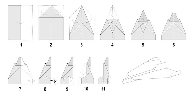 Самолет из листа А4 4