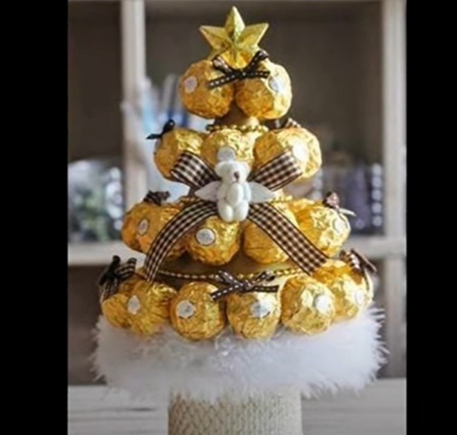 Елочка из конфет Ferrero Rocher