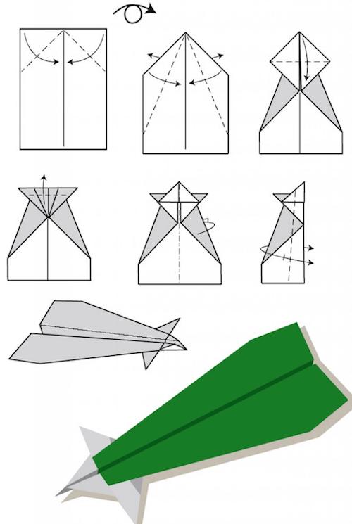 Самолет из листа А4 3