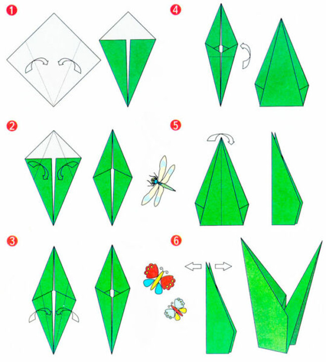 Подснежник оригами
