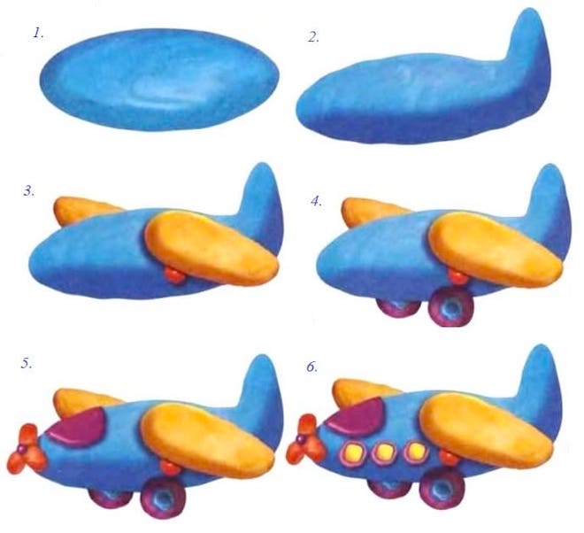 Самолет из пластилина 6