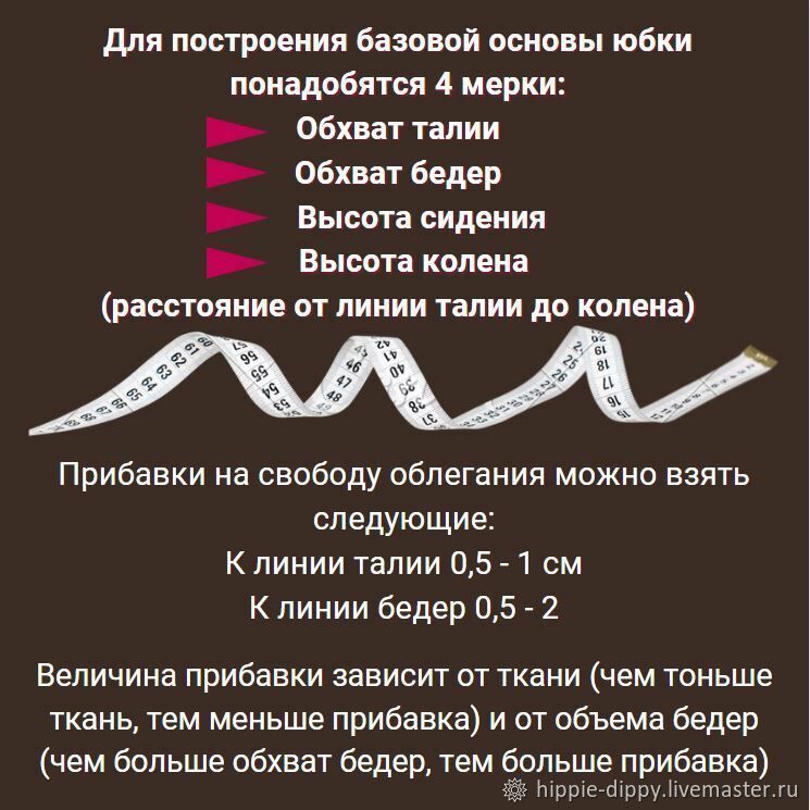 Выкройка основы юбки. Мастер-класс, фото № 3